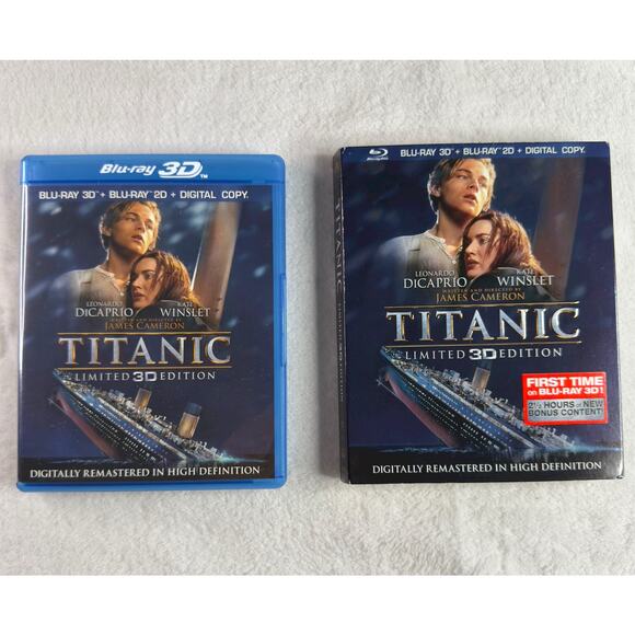 Titanic Blu-ray 3D + 2D + Digital Copy (2012, 4-Disc Set) Limited 3D Edition - Picture 3 of 15